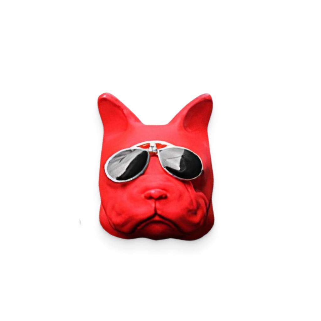 Red Painted Bulldog Car Air Freshener Interior Accessories