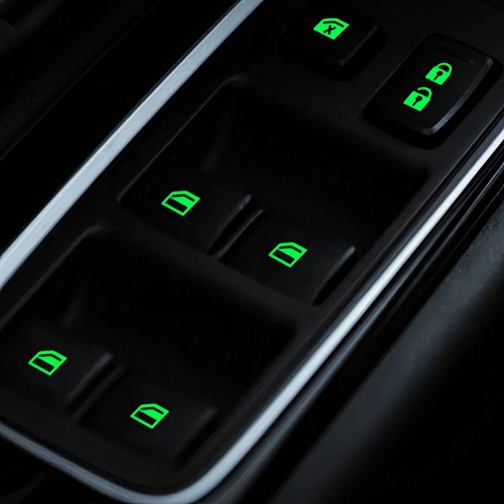 Fluorescent Car Button Stickers Interior Accessories