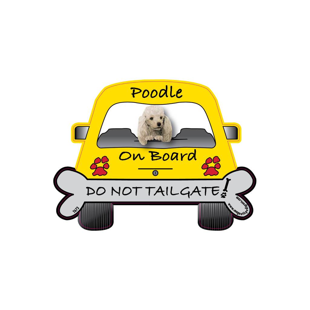 Poodle On Board Car Magnet Auto Car Accessories Carriers & Travel Products
