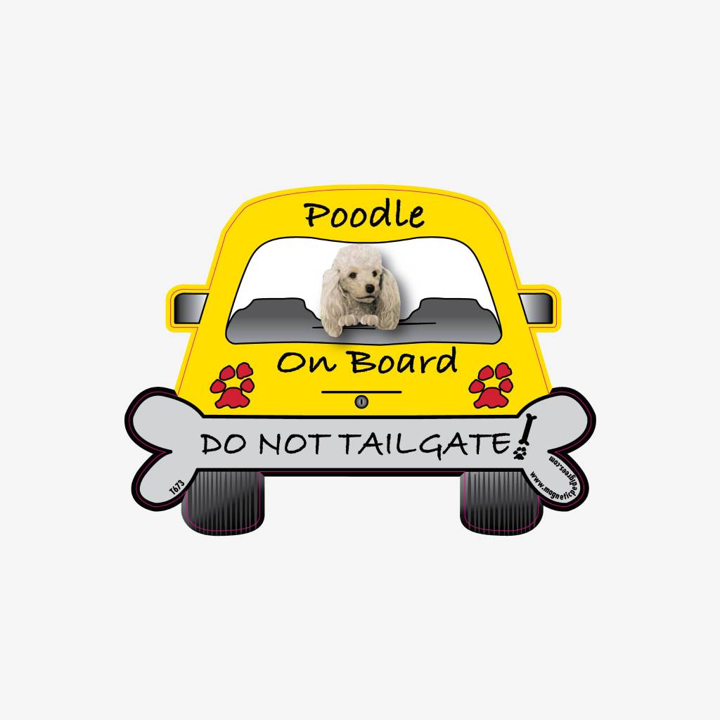 Poodle On Board Car Magnet Carriers & Travel Products