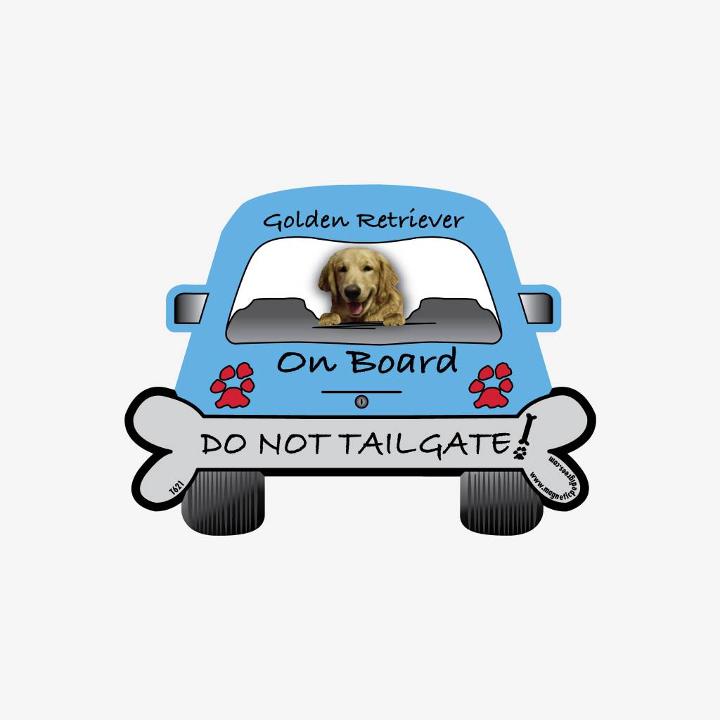 Golden Retriever On Board Car Magnet Carriers & Travel Products
