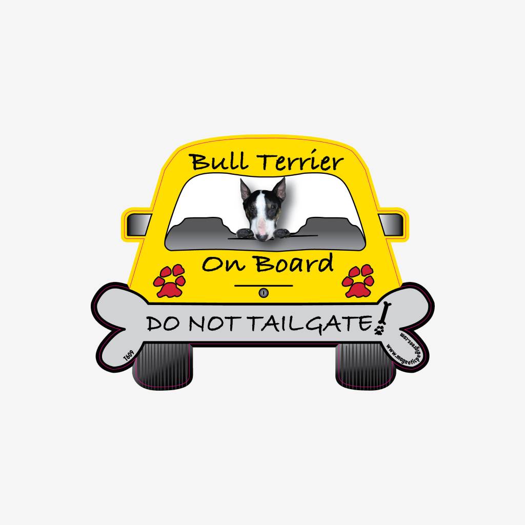 Bull Terrier On Board Car Magnet Carriers & Travel Products