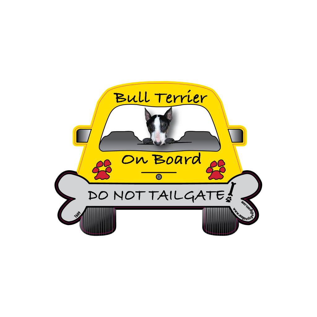 Bull Terrier On Board Car Magnet Carriers & Travel Products
