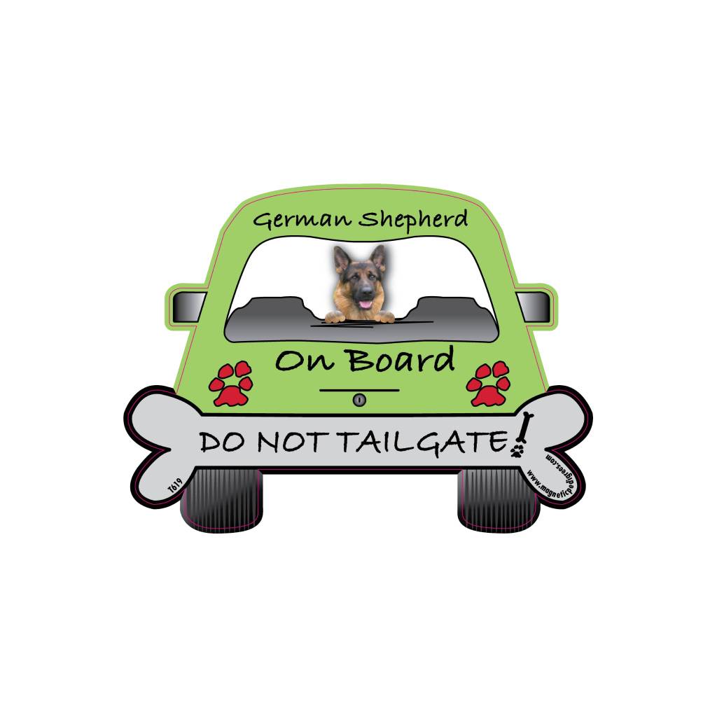 German Shepherd On Board Car Magnet Carriers & Travel Products