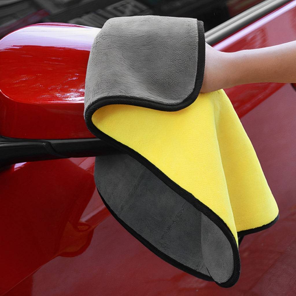Absorbent Yellow Velvet Towel Car Wash & Maintenance