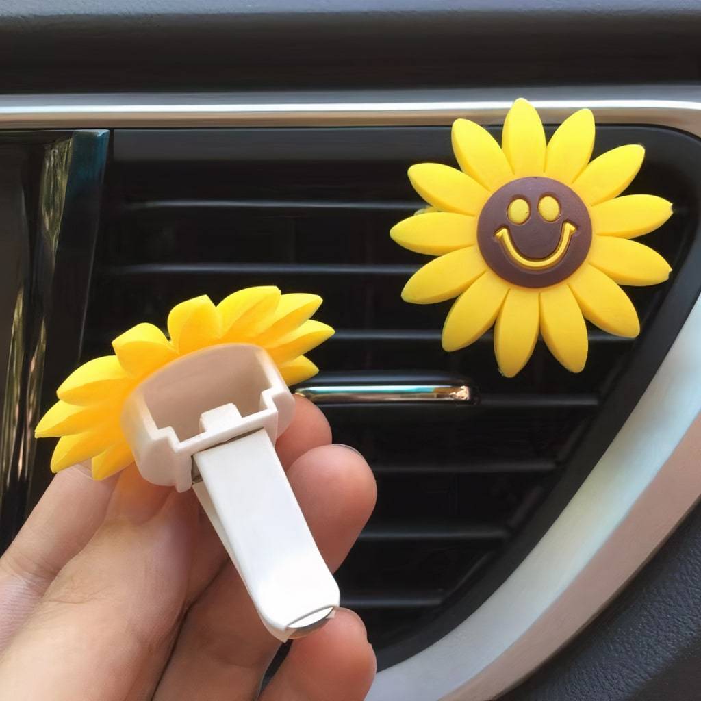 Clip-On Sunflower Air Freshener Interior Accessories