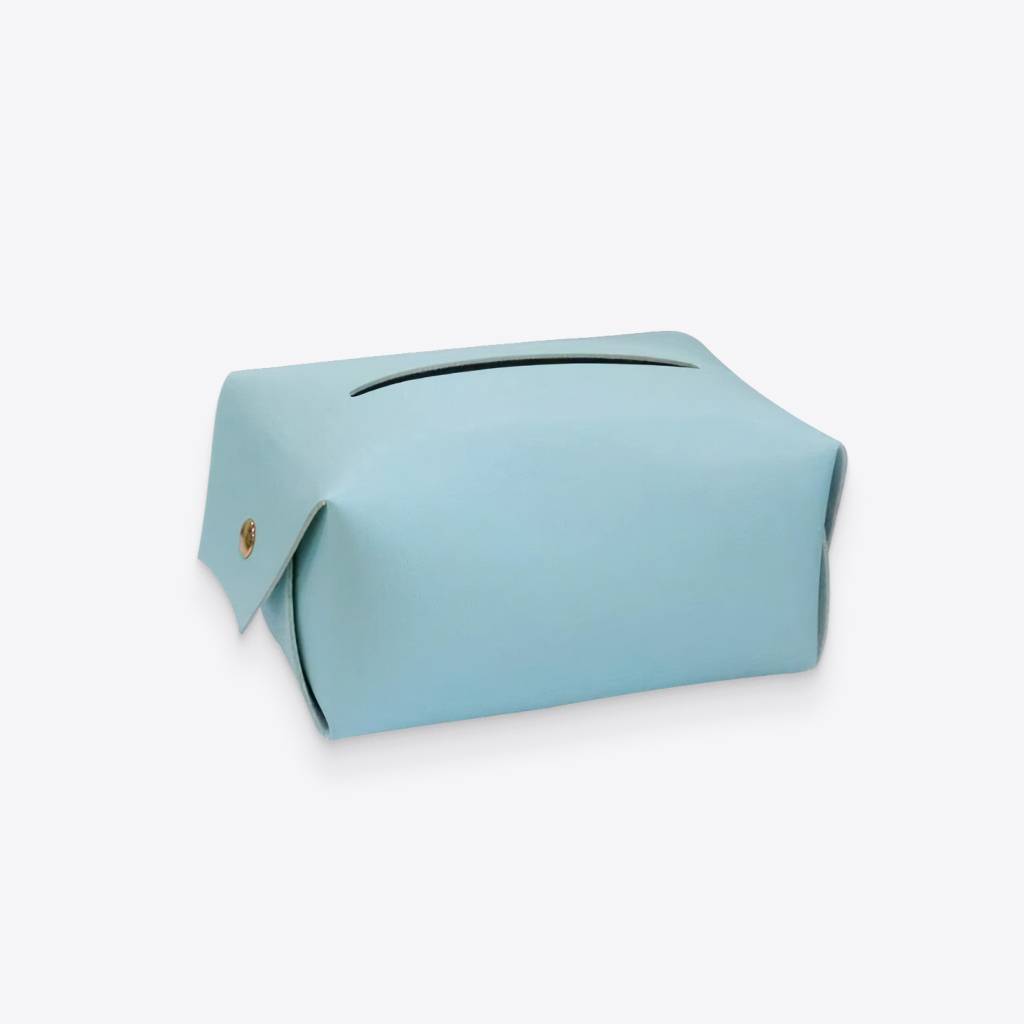 Blue Polyurethane Leather Tissue Box Cover Driving Comfort Interior Accessories Travel & Roadway Products