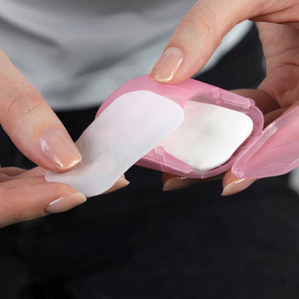 Portable Hand-Washing Soap Paper (5 Packs/100 Sheets) Health & Beauty Health Care