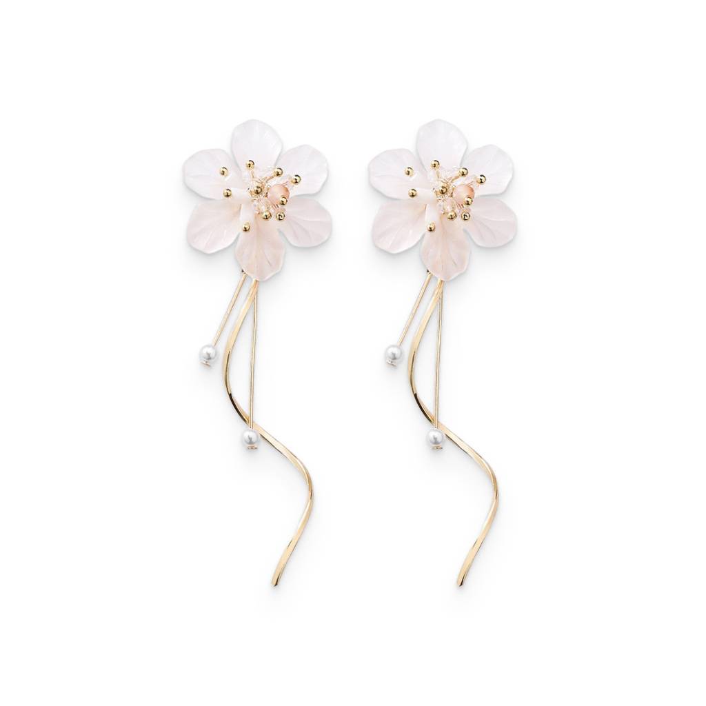 Six Petal Flower Stud Earrings Jewelry
