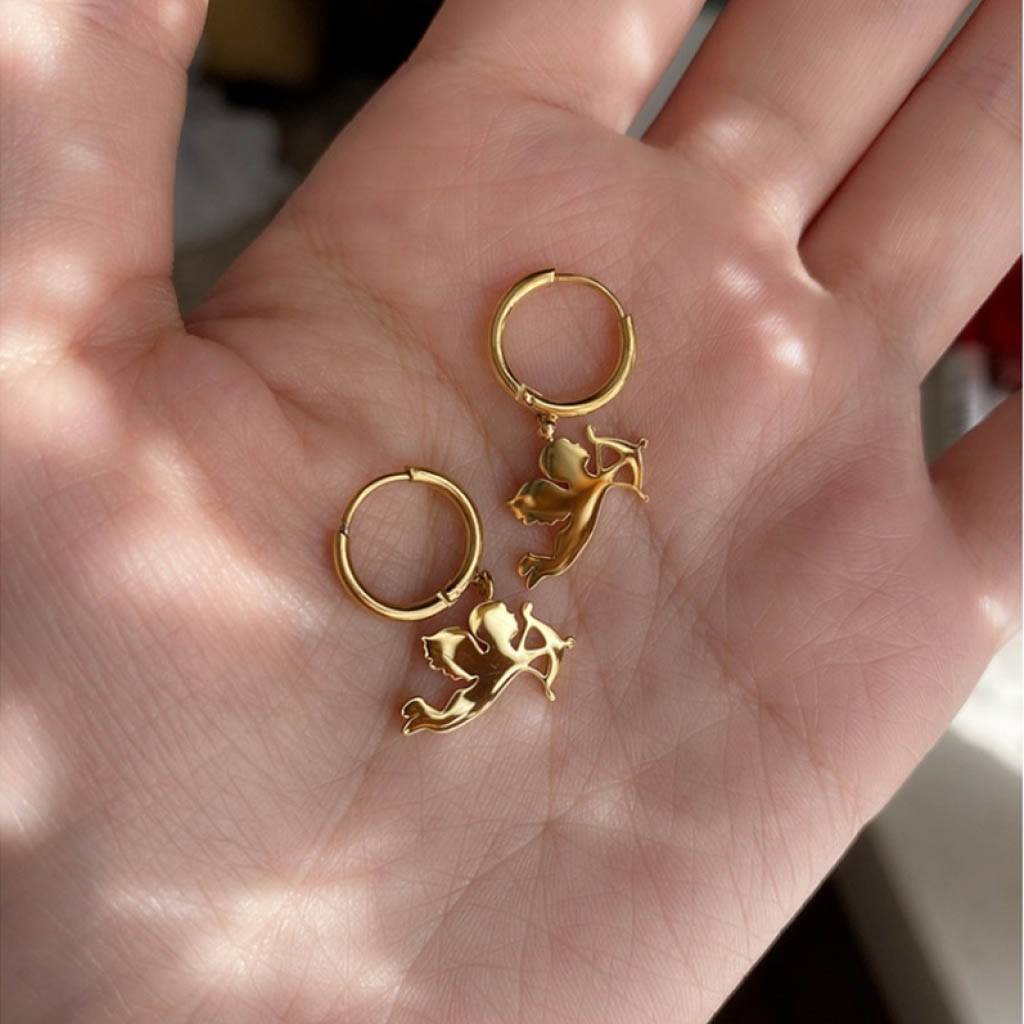 Angel Hoop Earrings Jewelry