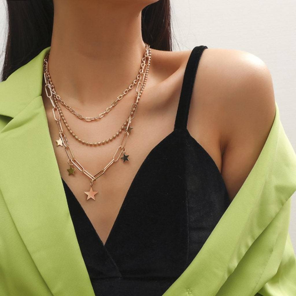 Fashion Triple Necklace Jewelry
