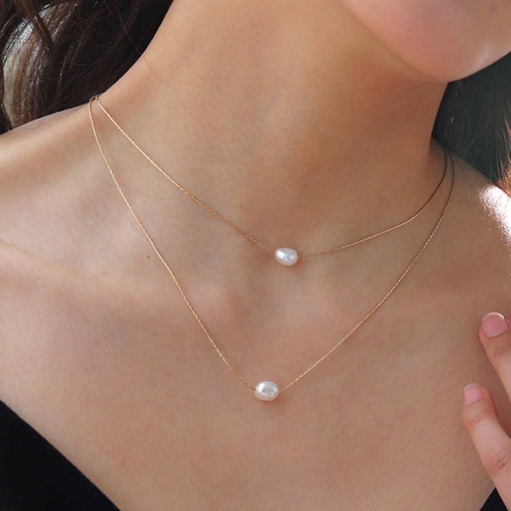 Double Layered Pearl Necklace Jewelry