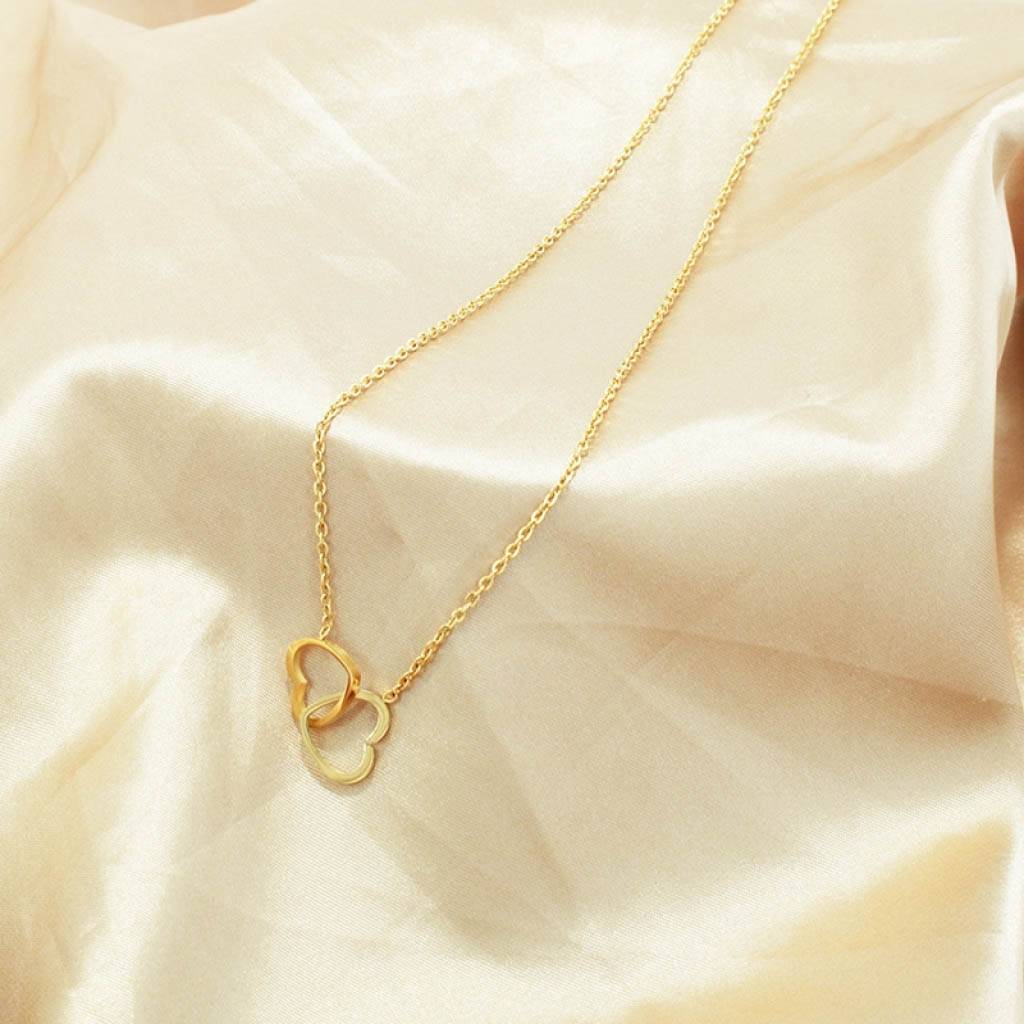 Gold Heart Necklace Jewelry