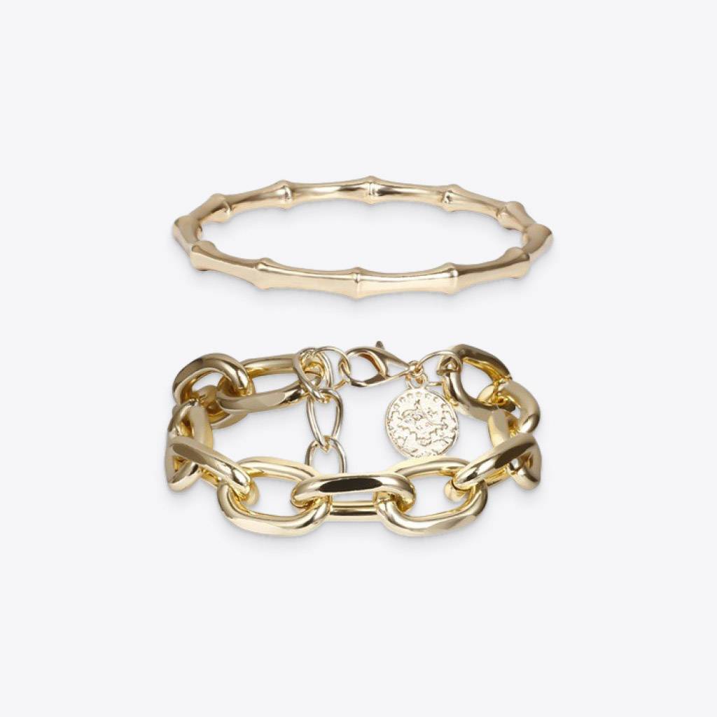 Chunky Chain Bracelet Set Jewelry
