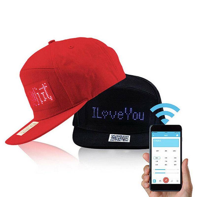 LED Message Cap Best Sellers Fashion Hats & Hair Accessories cb5feb1b7314637725a2e7: Black|Red