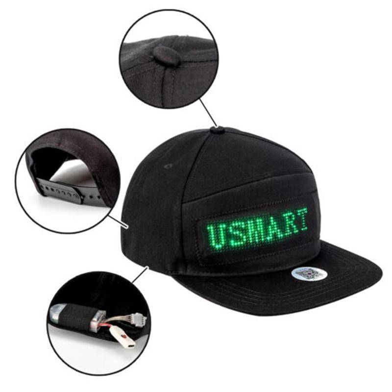 LED Message Cap Best Sellers Fashion Hats & Hair Accessories cb5feb1b7314637725a2e7: Black|Red