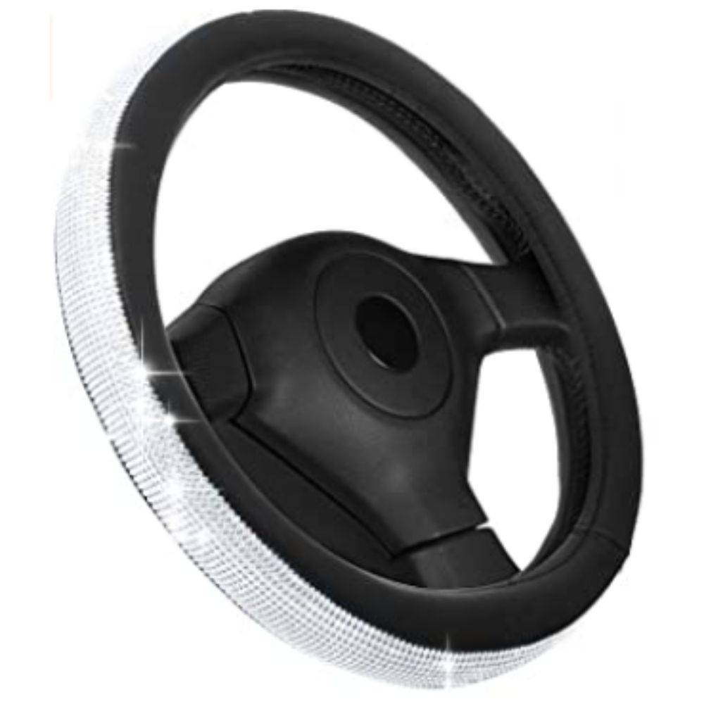 Rhinestone Steering Wheel Cover Interior Accessories New Arrivals cb5feb1b7314637725a2e7: Beige & Silver|Black & Golden|Black & Silver|Pink & Silver|Red & Silver