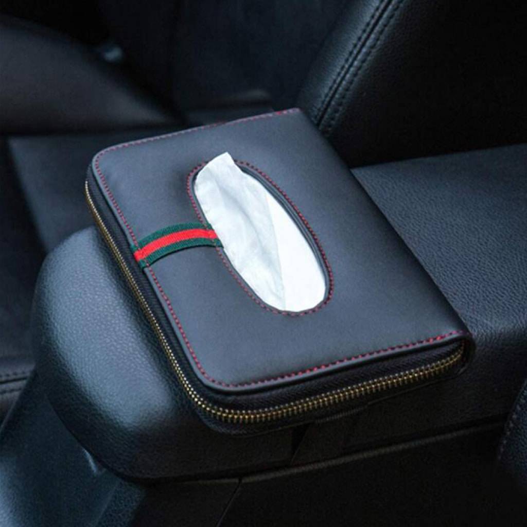 Polyurethane Leather Clutch Tissue Box Cover Driving Comfort Interior Accessories Travel & Roadway Products