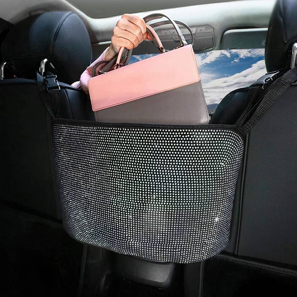 Rhinestone Backseat Handbag Holder Driving Comfort Interior Accessories Travel & Roadway Products