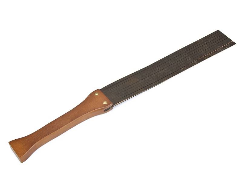 Genuine Leather BDSM Flogger with Wooden Handle
