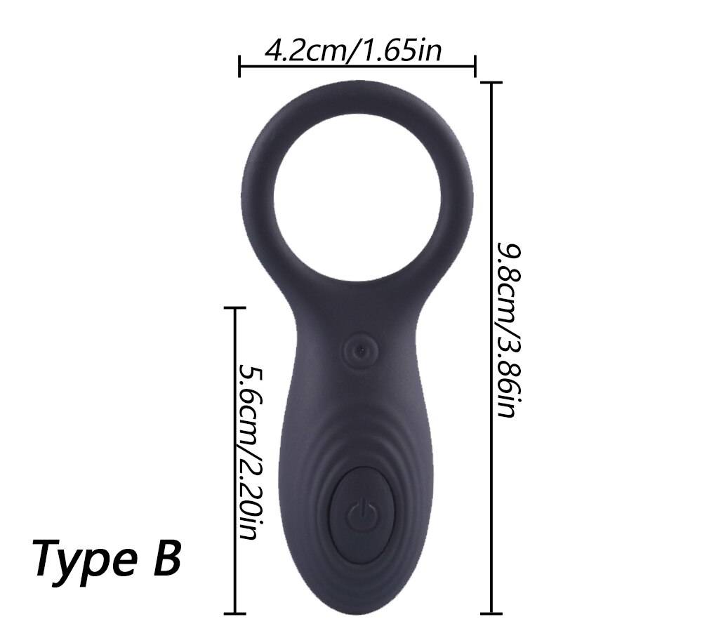 Black Design Wireless Penis Ring