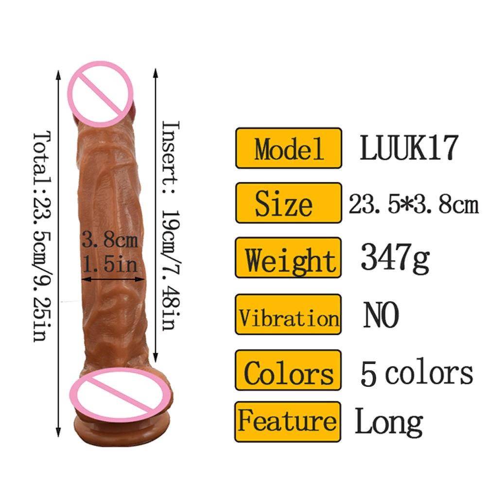 Long Realistic Dildo in Multiple Colors