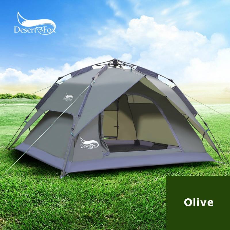Desert&Fox Automatic Tent 3-4 Person Camping Tent,Easy Instant Setup Protable Backpacking for Sun Shelter,Travelling,Hiking Sports & Outdoors cb5feb1b7314637725a2e7: 2 way use Blue|2 way use Green|2 way use Olive|3 way use Blue|3 way use Green|3 way use Olive