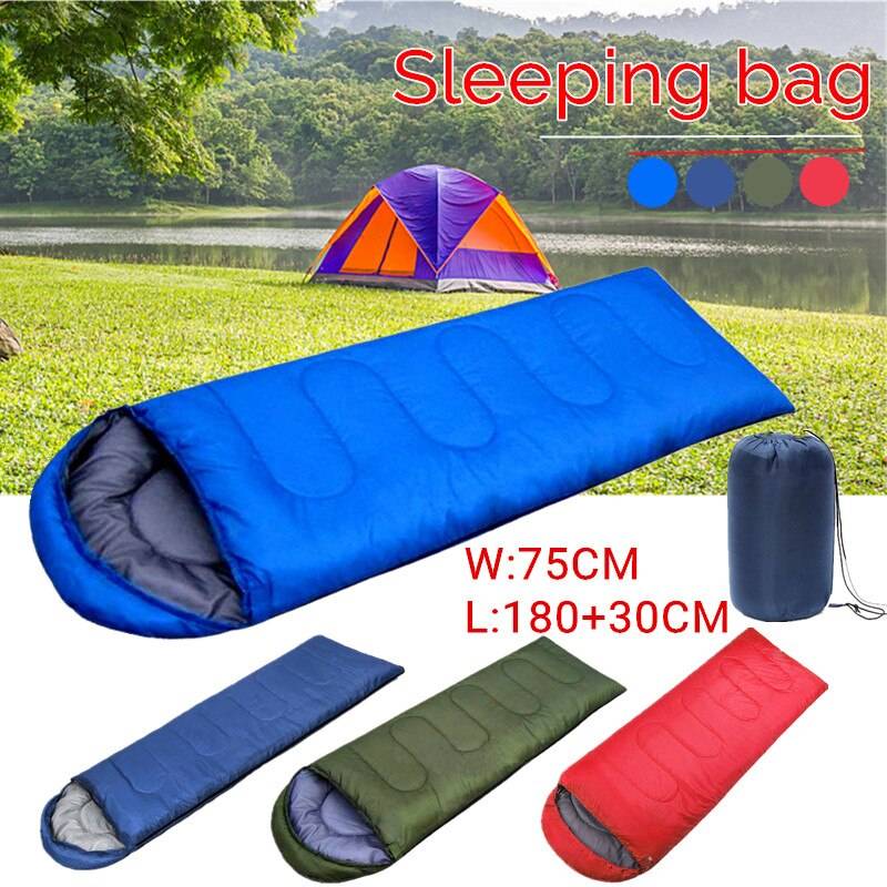 210cmx75cm Multifuntional Envelope Sleeping Bag Warm Hooded Summer Sleeping Bags Outdoor Camping Adult Travel Lazy Sleep Bag Uncategorized Camping & Hiking cb5feb1b7314637725a2e7: Army Green|Blue|Navy Blue|Red