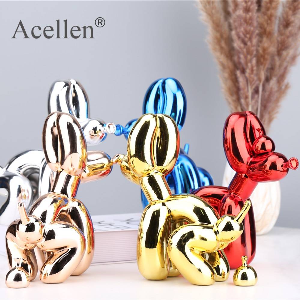 Animals Figurine Resin Cute Squat Poop Balloon Dog Shape Statue Art Sculpture Figurine Craftwork Tabletop Home Decor Accessories Home Decor cb5feb1b7314637725a2e7: Black-22cm|Bright white-22cm|Cherry powder|Electroplated gold|Electroplating blue|Electroplating pink|Electroplating red|Electroplating silve|Gold-22cm|Grass green-22cm|ice blue-22cm|Pink-22cm|Red1-22cm|Yellow-22cm