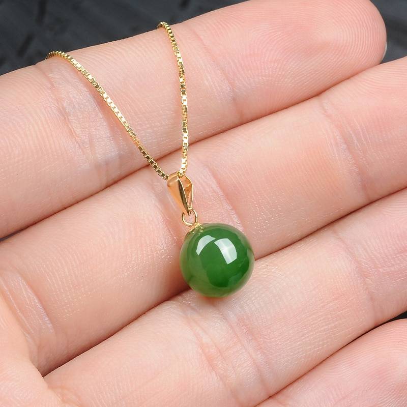 Fashion concise green jade crystal emerald gemstones pendant necklaces for women gold tone choker jewelry bijoux party gifts Jewelry 8d255f28538fbae46aeae7: green|yellow