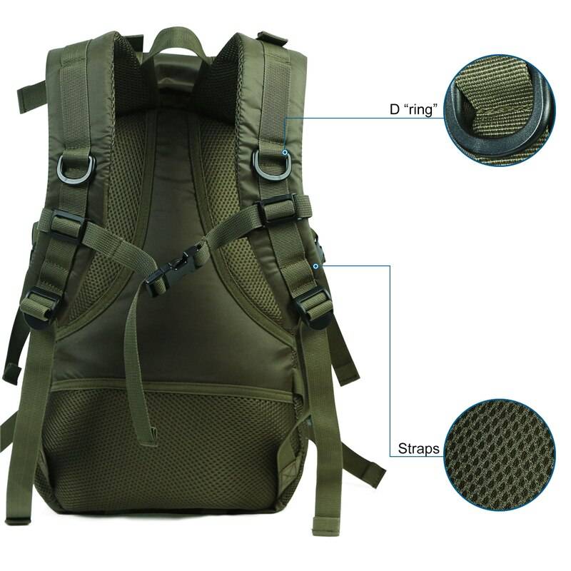 Lightweight Rucksacks Travel Backpacks Nylon Tactical Backpack Men Women Outdoor Hiking Camping Trekking Climbing Ridding Camping & Hiking cb5feb1b7314637725a2e7: Black|Gey|OD Green