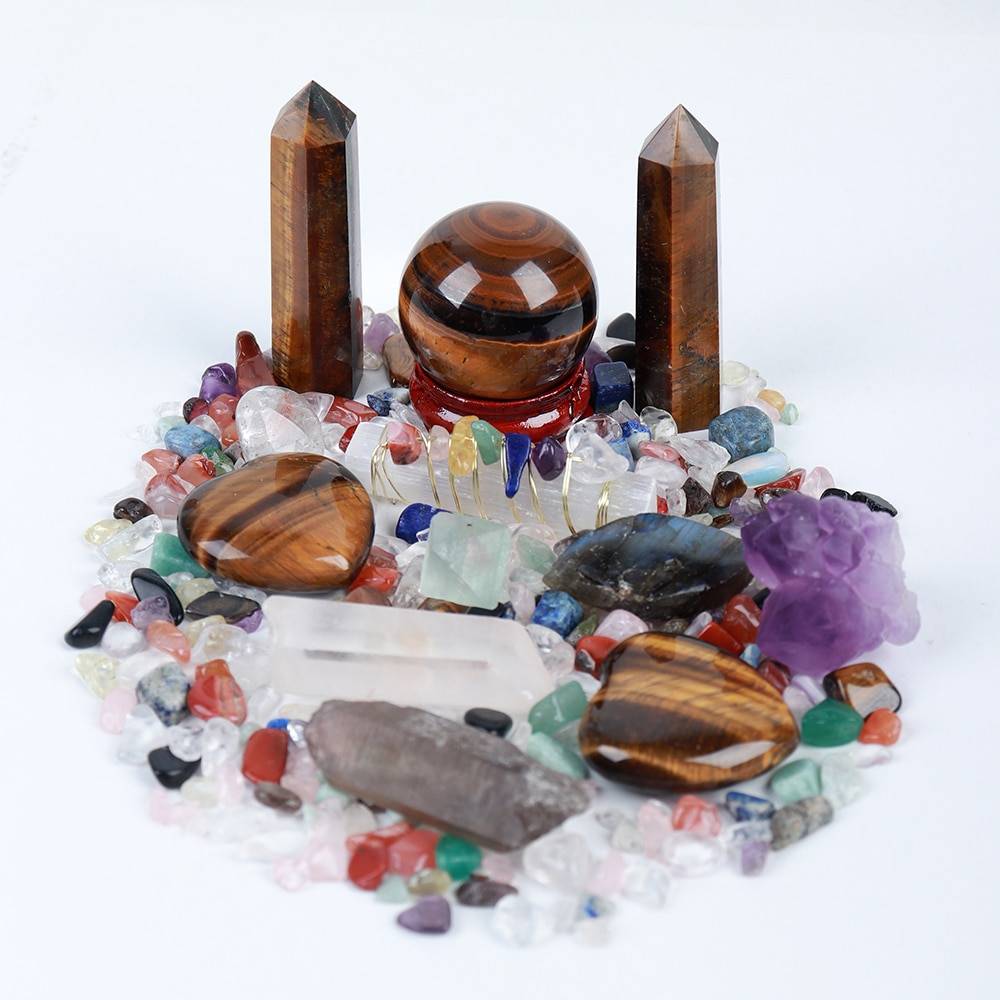 Natural crystal point Healing stone magic wand Chakra Stone Collection Reiki Crystal Crafts with gifts box Home Decor cb5feb1b7314637725a2e7: Amethyst|aventurine|clear quartz|red jasper|rose quartz|sodalite|tiger eye|unakite