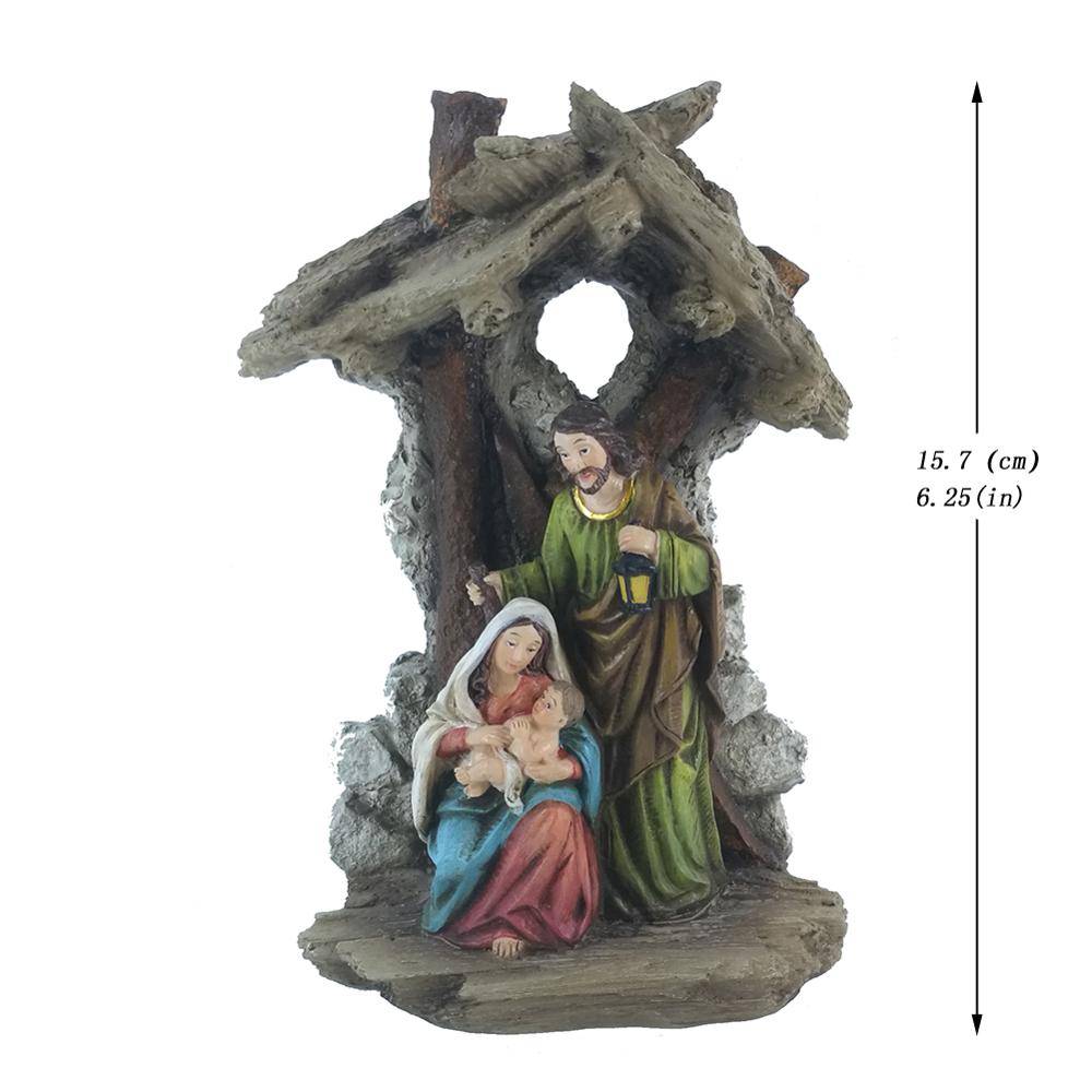 Zayton Figurine Holy Family Nativity Scene Home Decoration Christ Jesus Statues Mary Joseph Miniature Sculpture Christmas Gift Home Decor cb5feb1b7314637725a2e7: ZT-0007