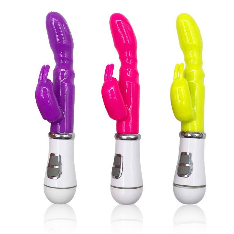 2 in 1 Dildo Vibrator Adult Products cb5feb1b7314637725a2e7: Black|Pink|Purple|Yellow