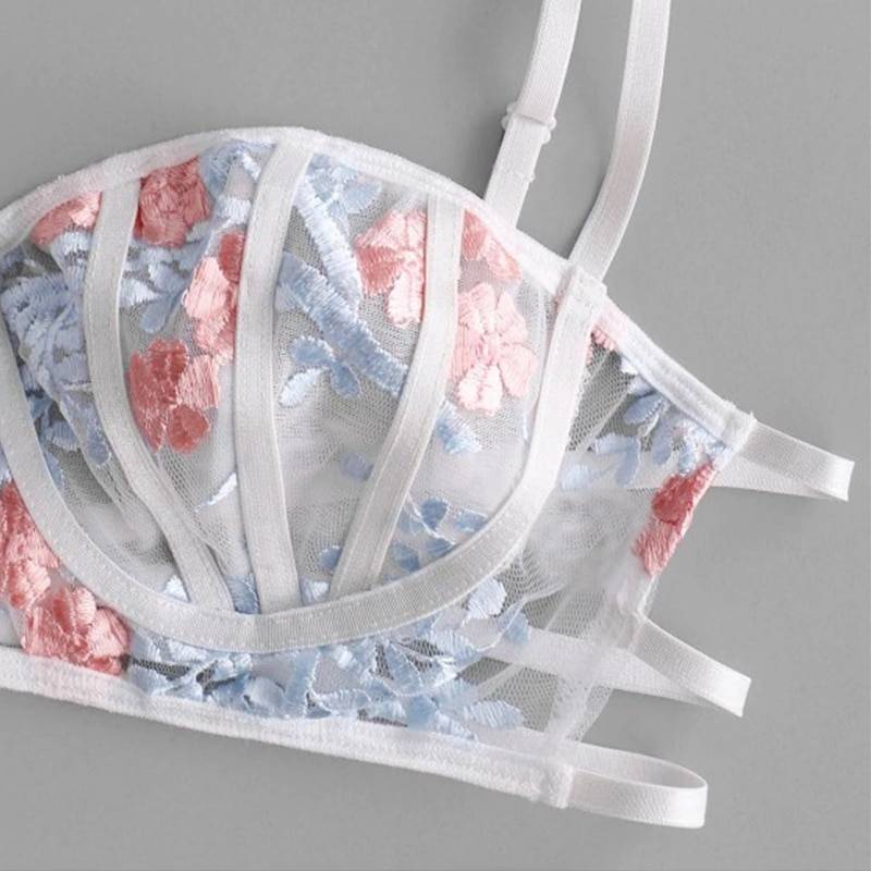 Set of Soft White Bra and Panty for Women