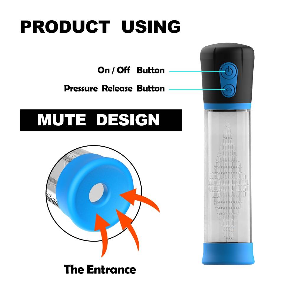 Automatic Penis Pump in Blue