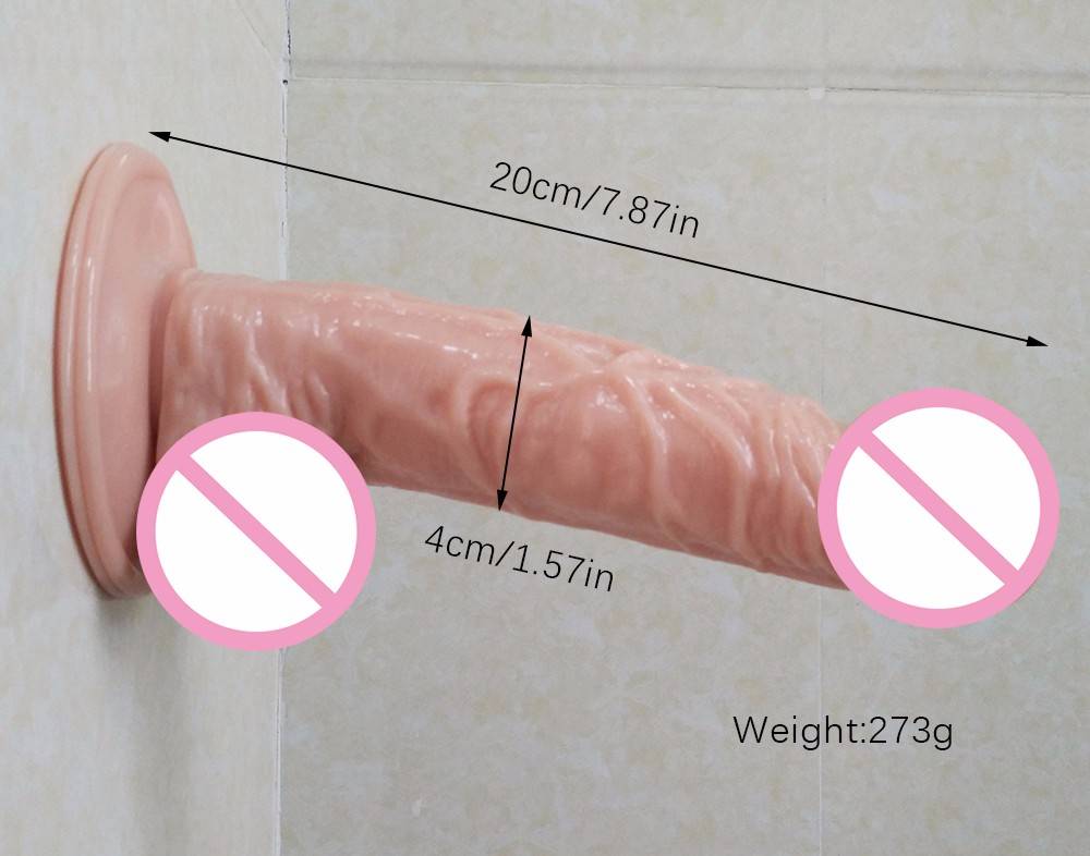 Realistic Flexible Dildo with Strong Suction Cups