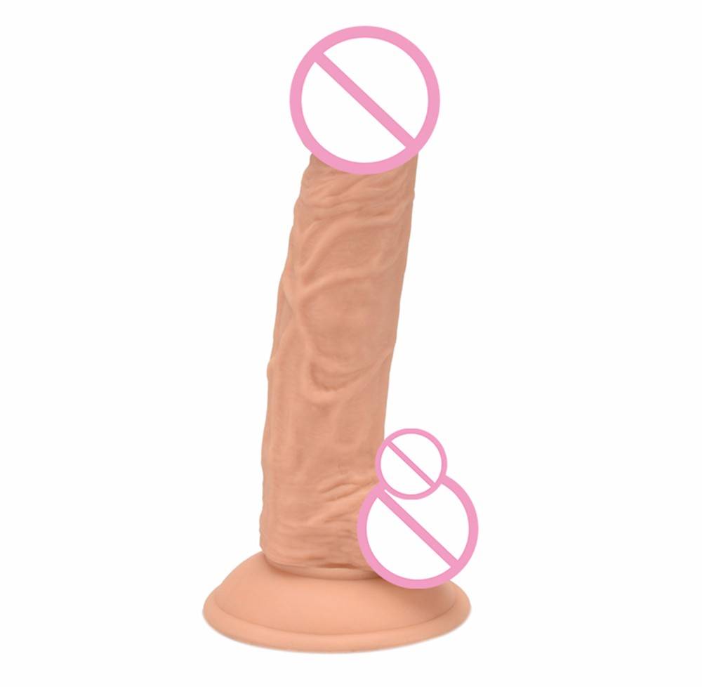 Realistic Flexible Dildo with Strong Suction Cups