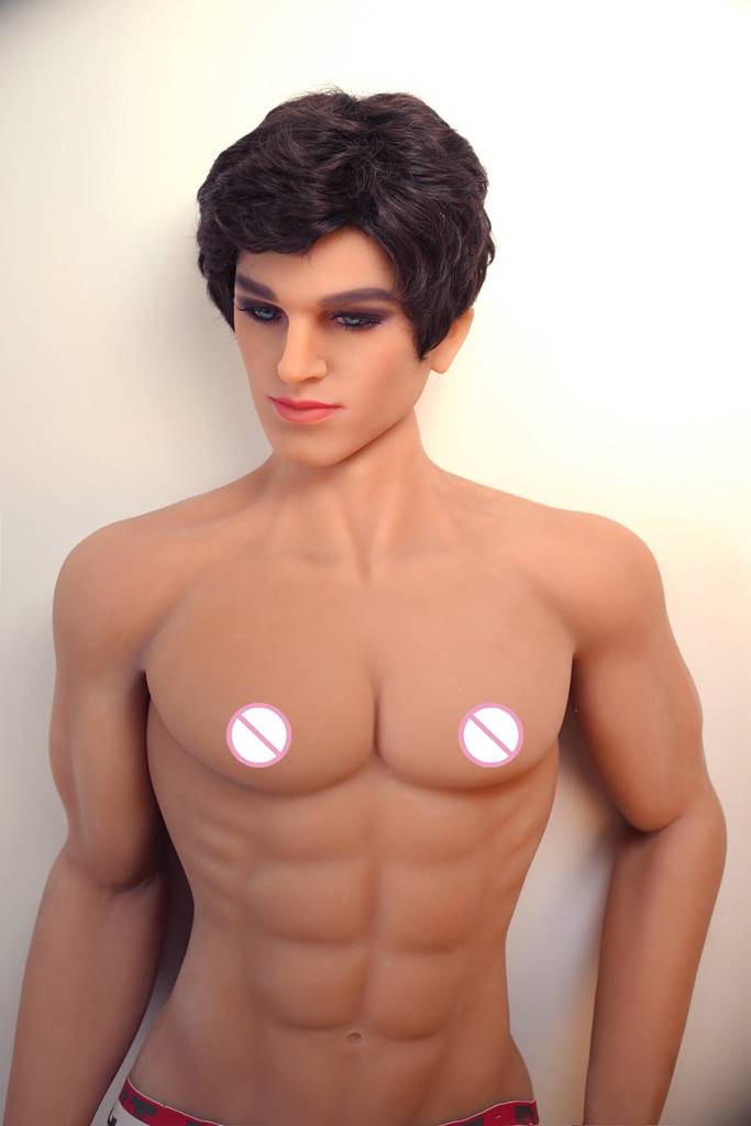 Dark Brown Hair Silicone Male Sex Doll for Women