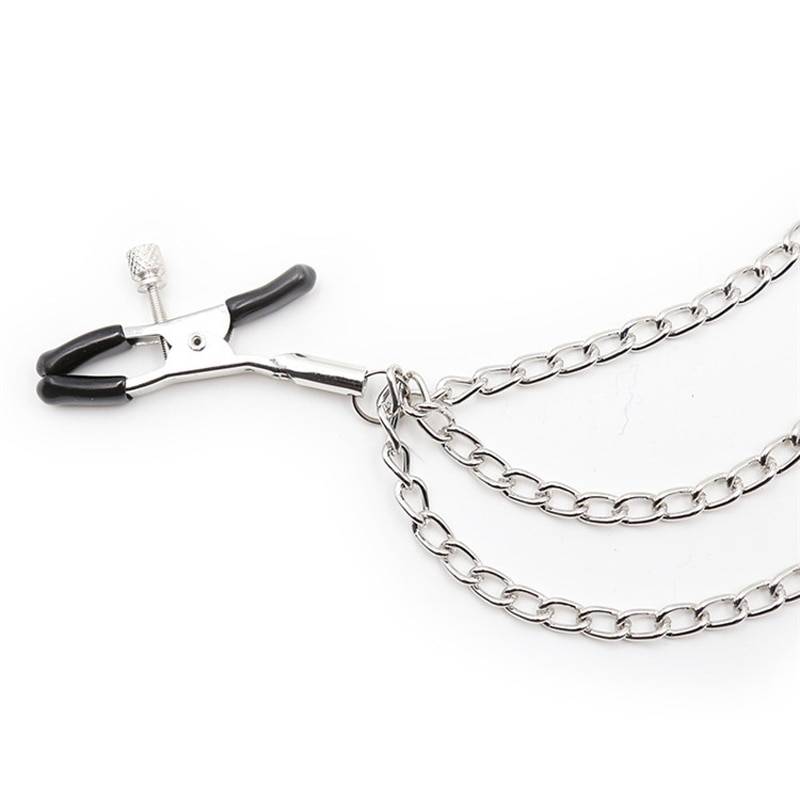 BDSM Games Chain Nipple Clips Adult Products cb5feb1b7314637725a2e7: Black|Silver