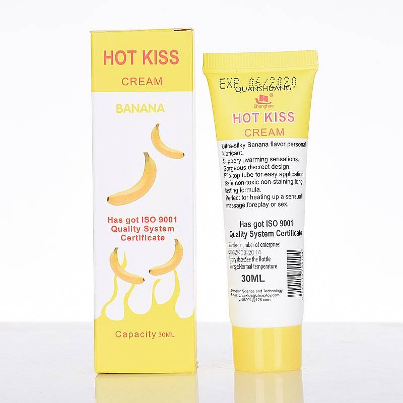 Banana Flavored Silk Touch Lubricant Cream Adult Products