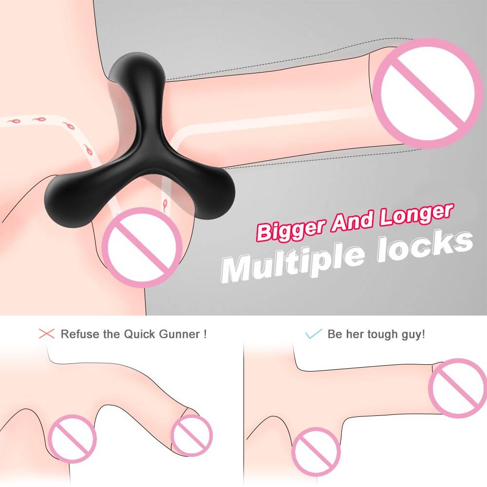 Black Men's Penis Cock Ring