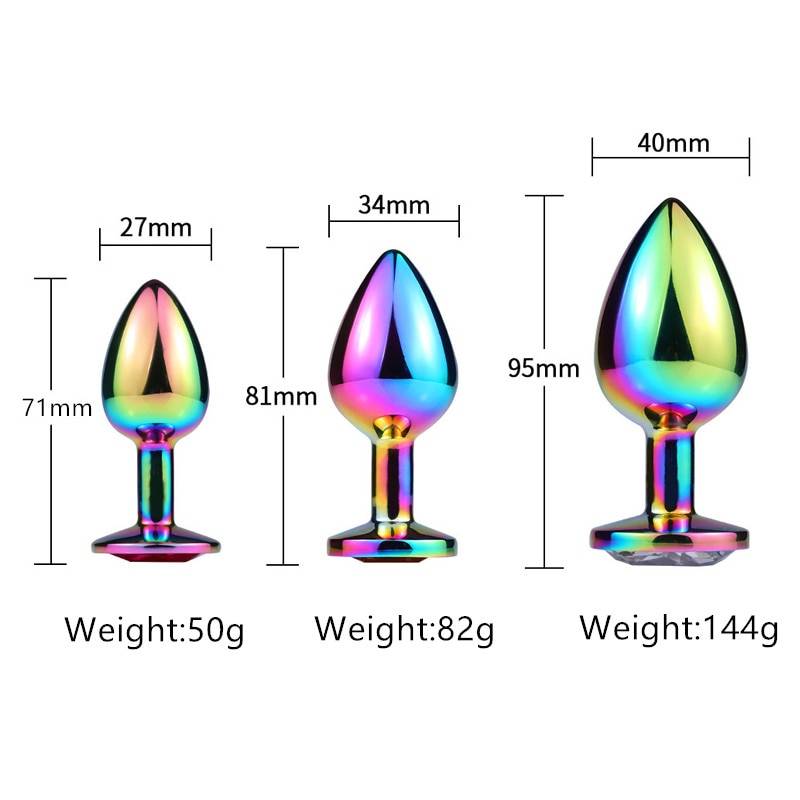 Crystal Metal Butt Plug in Different Sizes