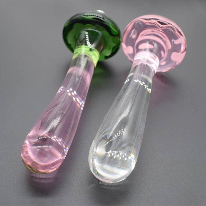 Crystal Mushroom Anal Plug Adult Products cb5feb1b7314637725a2e7: Green|Pink