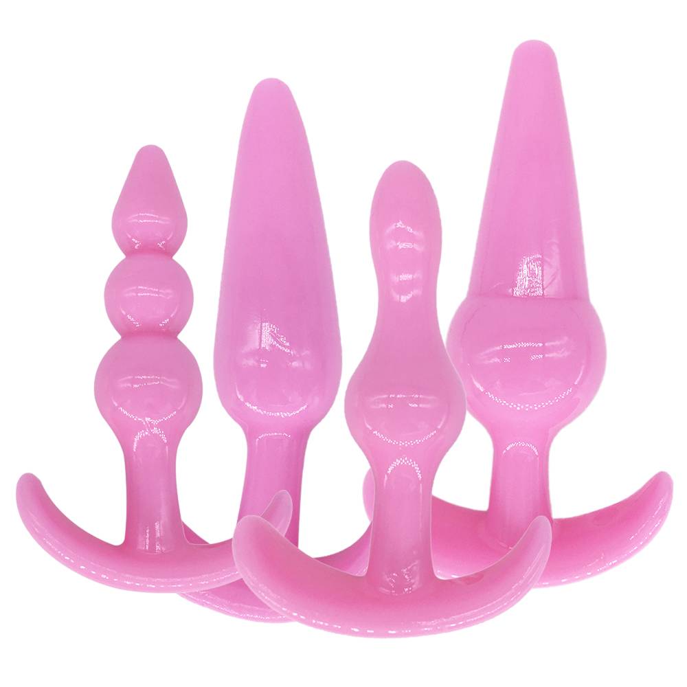 Cute Ergonomic Soft Silicone Anal Plugs Set Adult Products cb5feb1b7314637725a2e7: Mix|Pink|Purple