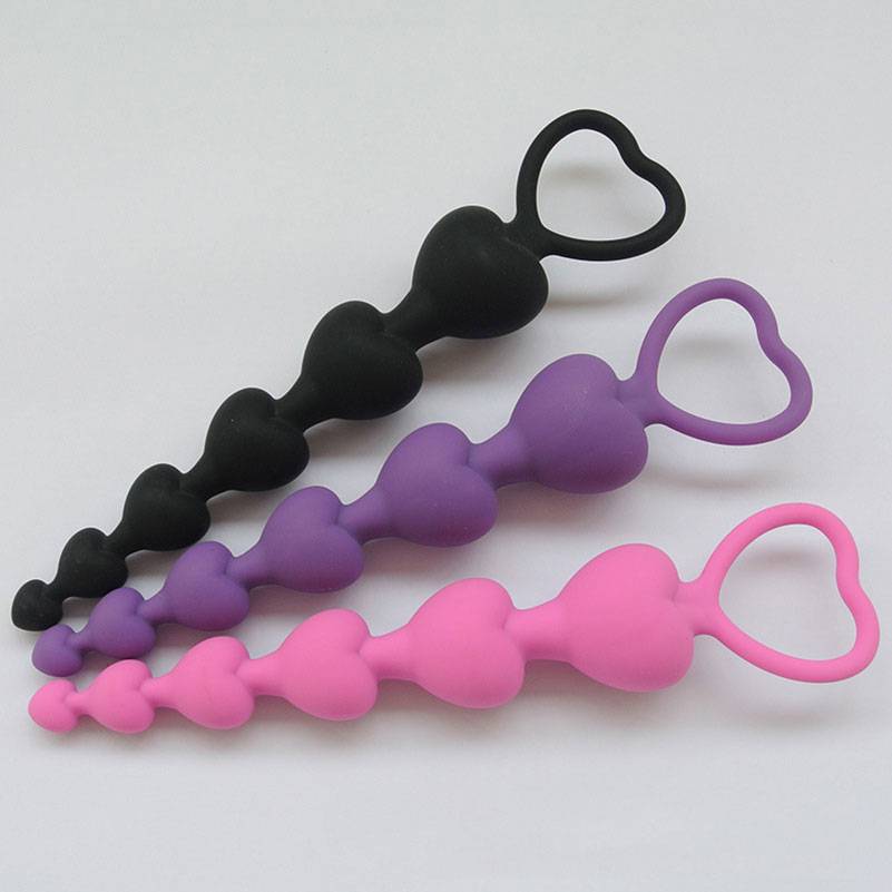 Cute Heart Shaped Soft Silicone Anal Plug Adult Products Size: 31 x 190 mm
