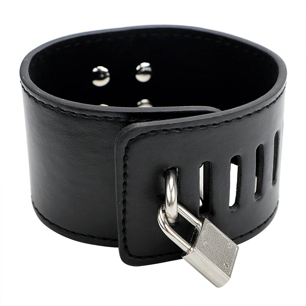 Leather and Stainless Steel Ankle Spreader Cuffs