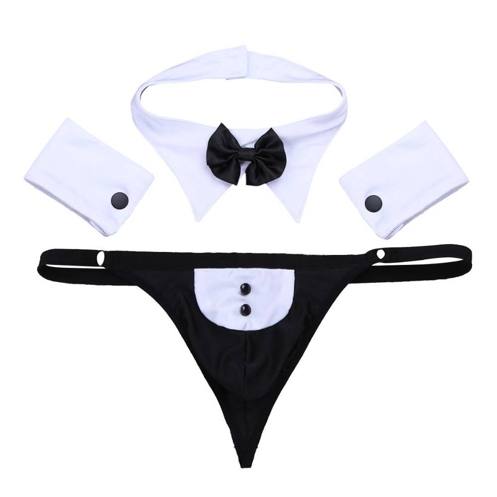 Men’s Personal Butler Sexy Briefs, Collar and Bracelets Set Adult Products 6f6cb72d544962fa333e2e: L|M|XL|XXL