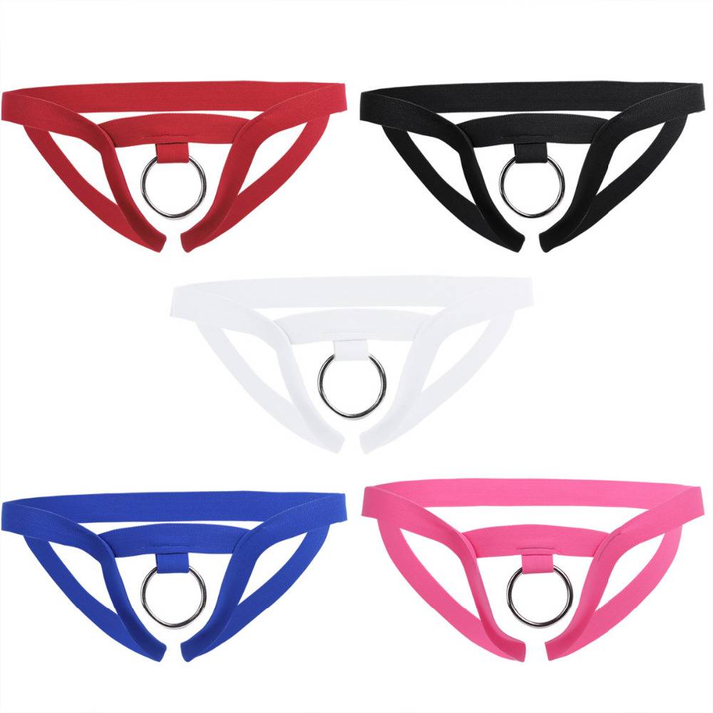 Men’s Strappy Crotchless Briefs Adult Products cb5feb1b7314637725a2e7: Black|Blue|Pink|Red|White