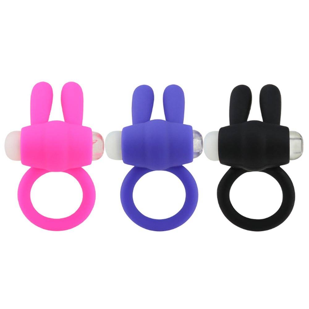 Rabbit Shaped Men’s Vibrating Cock Ring Adult Products cb5feb1b7314637725a2e7: Black|Blue|Pink